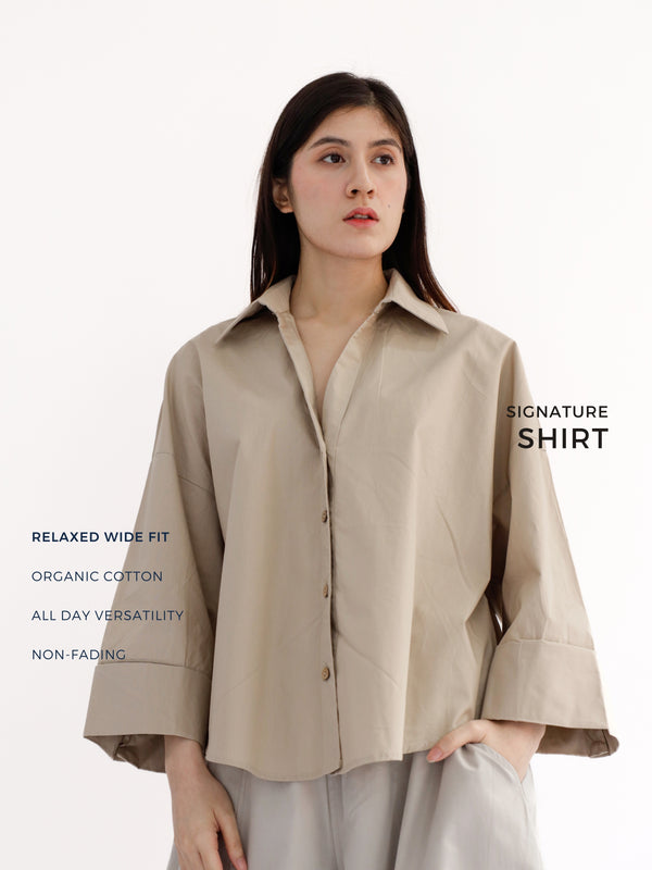 Signature Shirt in Light Brown