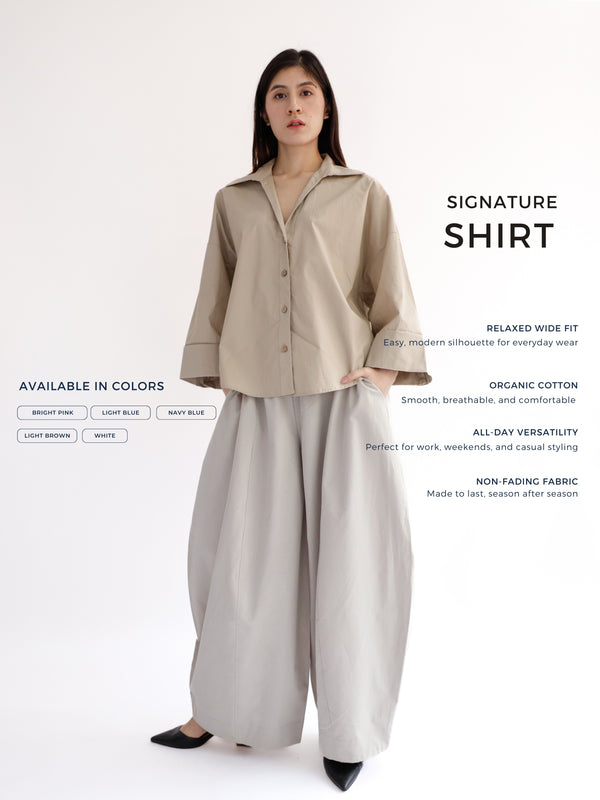 Signature Shirt in Light Brown