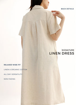 Everyday Linen Dress in Beige