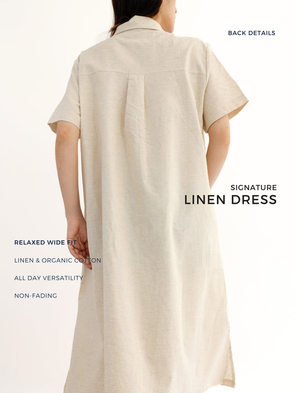 Everyday Linen Dress in Beige
