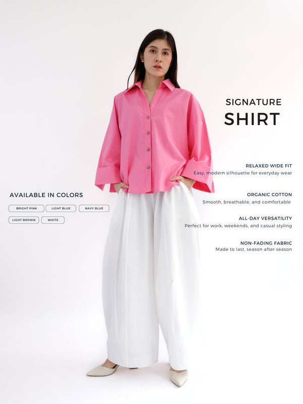 Signature Shirt in Bright Pink