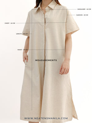 Everyday Linen Dress in Bright Pink